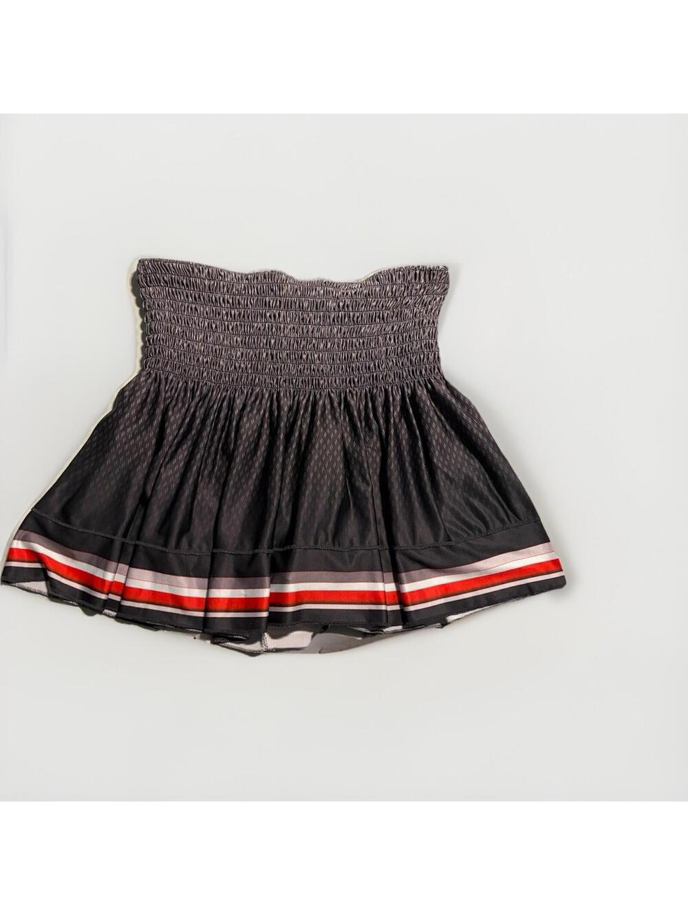 Lucky in Love MultiColor Stripe Tiered Sport Skort Skirt Lined Size Small (4/6)